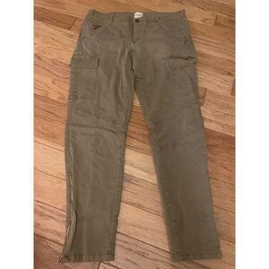 G.H. Bass & Co., women's beige, cargo pants with bottom zipper size 10